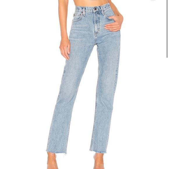Agolde Denim - Cherie High Rise Straight Jeans in Merit
